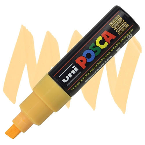 posca POSCA Paint Marker, PC-8K Broad Chisel, Fluorescent Light Orange