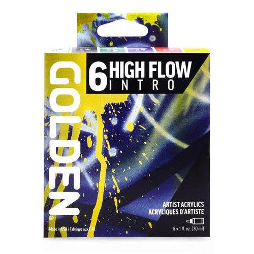 Golden Artist Colors Golden High Flow Acrylic Intro Set 6x1oz 