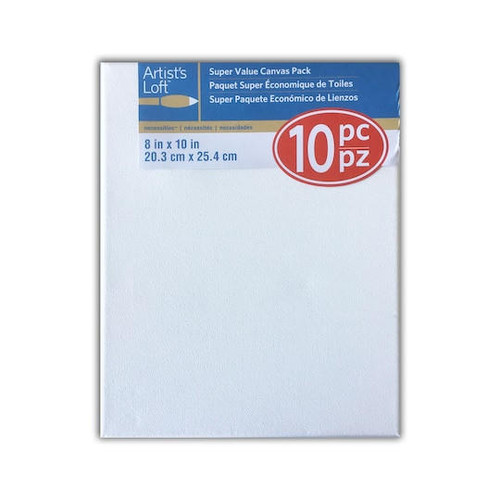 SAM FLAX Artist's Loft Canvas Pack 8" x 10" - 10 Pack