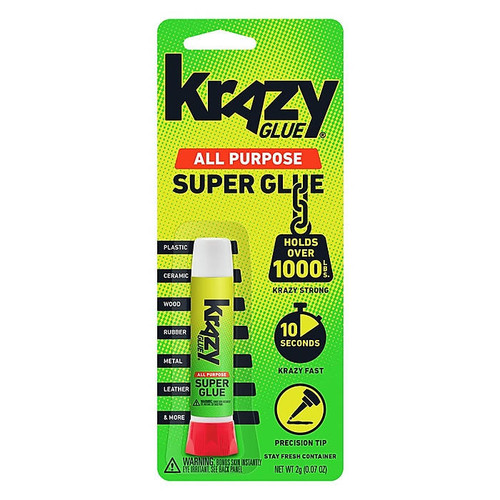  Elmer's Krazy Glue, All Purpose Super Glue, Precision Tip Applicator, Fast-Drying, 0.07oz Bottle 