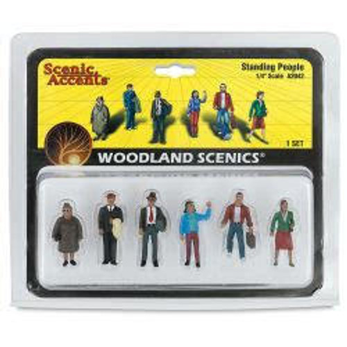 Woodland Scenics Scale Figures, 1/4" Standing People 