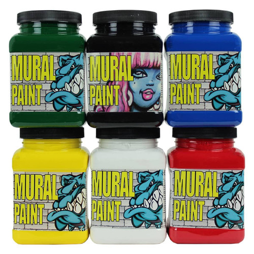Chroma Inc Chroma - Mural Paint Set - 6-Color Pint Primary Set 