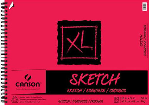  Canson XL Sketch Pad 18" x 24" 50 Sheets 