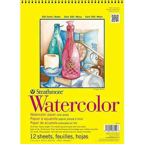 Strathmore Artist Papers Strathmore Watercolor Paper Pad 300 Series - 11x14 - Spiral-Bound 