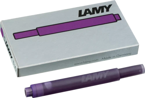 LAMY T10 Fountain Pen Ink Cartridge, Violet (5pk)