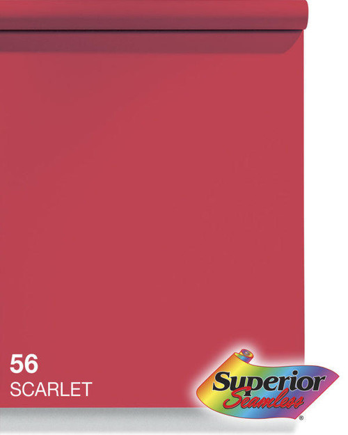 Superior Seamless Backdrop #56 Scarlet Seamless Paper 53x36