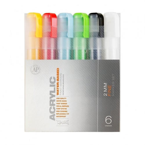 Montana Cans Montana Acrylic Marker Set of 6 - Fine Nib