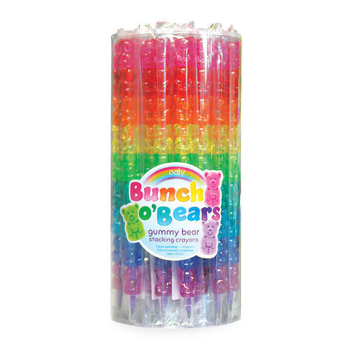 OOLY Bunch O' Bears Stacking Crayons - Single Stackable Drawing Crayon