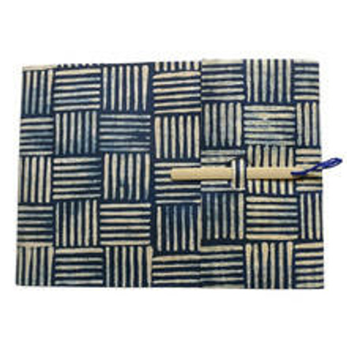 Lamali Gargi Soft-Cover Handmade Journal - Blue Batik - 5.9"x8.7"