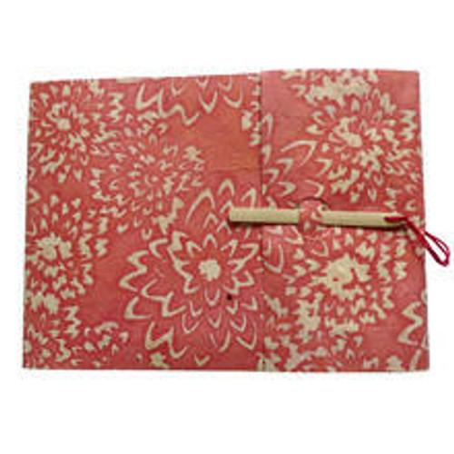 Lamali Gargi Soft-Cover Handmade Journal - Rose Batik - 5.9"x8.7"