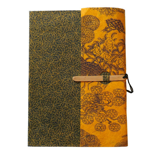 MACPHERSON'S Wanderer Hard-Cover Handmade Journal - Gold/Brown - 5.9" x 8.3"