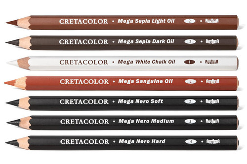 Cretacolor Mega Artist Oil Pencil - Nero Hard 