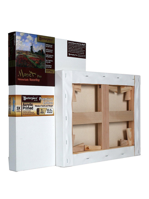 Masterpiece Canvas Masterpiece Monet Pro Stretched Canvas, 14oz Acrylic Primed, Heavy-Weight, 1.5" Profile, 36"x40"