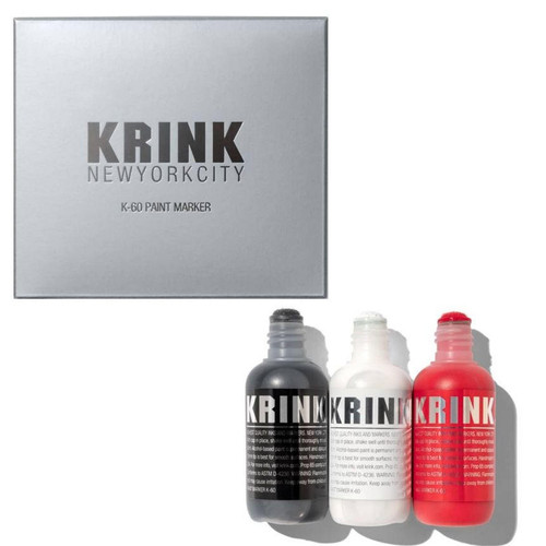 krink Krink K-60 Paint Dabber Set, "I Love NY" Set of 3 - Black, Silver & Red 