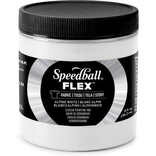 Speedball Art Products Company Speedball Flex Fabric Screen Printing Ink - 8oz - Alpine White 