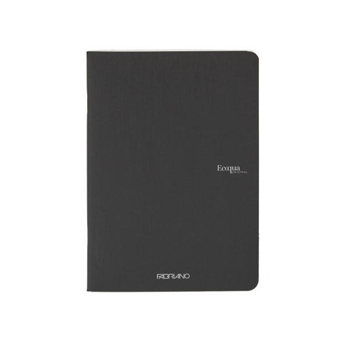  Fabriano EcoQua Notebook, Large, Staple-Bound 40 Sheets Black 