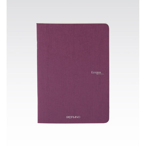  Fabriano EcoQua Notebook, Large, Staple-Bound 40 Sheets Wine 