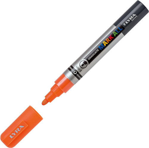 lyra Lyra Paint Marker, MARK ALL, 2mm Neon Orange 