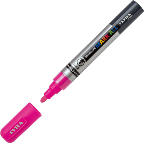 lyra Lyra Paint Marker, MARK ALL, 2mm Neon Pink 