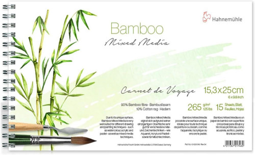  Hahnemuhle Bamboo Mixed Media Pad, 25sh, 6"x9.8" 