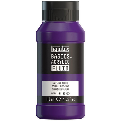  Liquitex - Basics Acrylic Fluid - 118ml Bottle -  Dioxazine Purple 