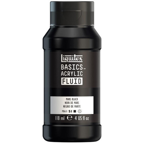  Liquitex - Basics Acrylic Fluid - 118ml Bottle - Mars Black 