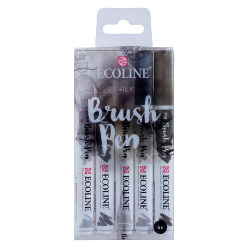 Royal Talens Ecoline Brush Pen Set - Grey 