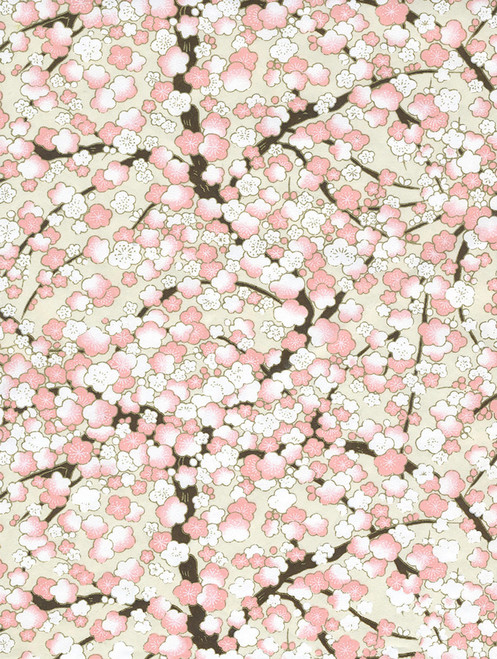 Japanese Paper Place Decorative Paper, Chiyogami Pale Pink Sakura - 24x36 