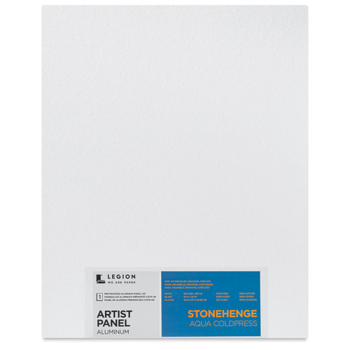 Legion Paper Corp Stonehenge Aqua Coldpress White Aluminum Artist Panel, 6"x6" 