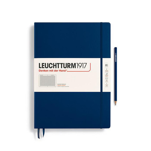 Leuchtturm 1917 Leuchtturm Hardcover Notebook, Navy, Master (A4+), 235 p., Squared 