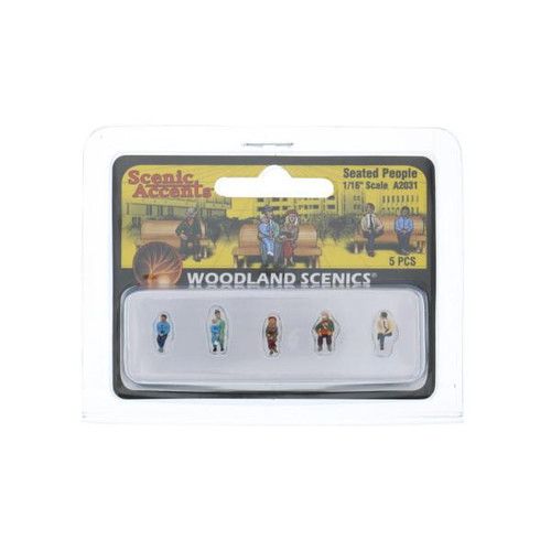 Wooden Scenics Model Making Scale Figures -  1/16" Seated People