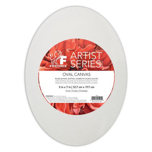  Fredrix Artist Series Oval Stretched Canvas, 5"x7" 
