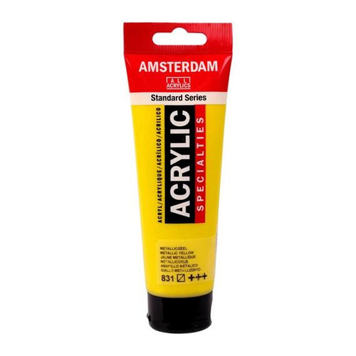 Royal Talens Amsterdam Standard Series Acrylic Paint, 120ml, Metallic Yellow