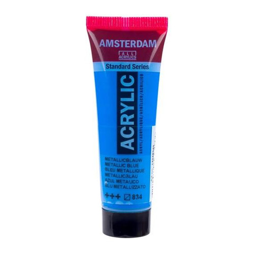 Royal Talens Amsterdam Standard Series Acrylic Paint, 20ml, Metallic Blue Royal Talens Amsterdam Standard Series Acrylic Paint, 20ml, Metallic Blue