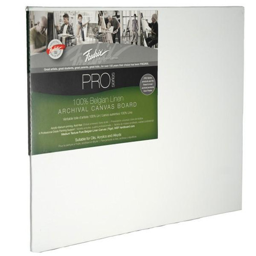 Fredrix Pro Series Belgian Linen Canvas Board, 12"x16"