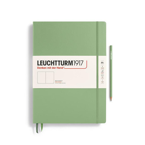 Leuchtturm 1917 Leuchtturm Hardcover Notebook, Sage, (Master Classic A4+), 235 p., plain 