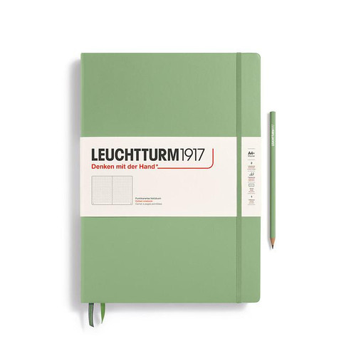 Leuchtturm 1917 Leuchtturm Hardcover Notebook, Sage, (Master Classic A4+), 235 p., dotted