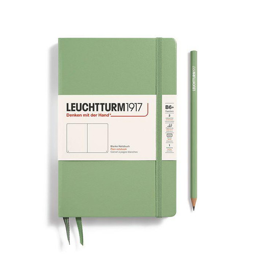 Leuchtturm 1917 Leuchtturm Hardcover Paperback (B6+) Notebook, Sage, 219 p., plain