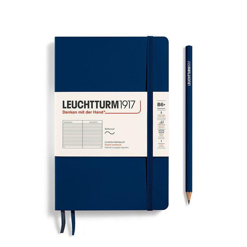 Leuchtturm 1917 Leuchtturm Softcover Paperback (B6+) Notebook, Navy, 123 p., ruled