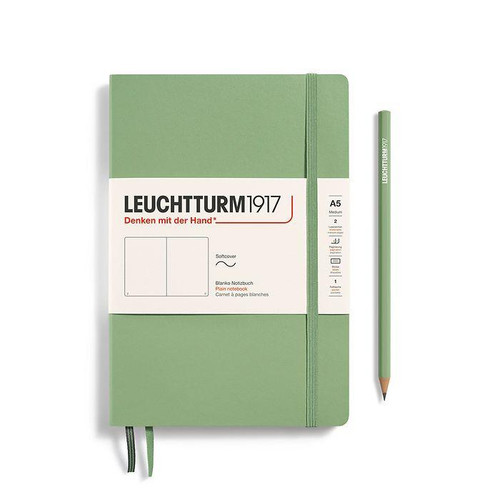 Leuchtturm 1917 Leuchtturm Softcover (Medium A5) Notebook, Sage, 123 p., plain