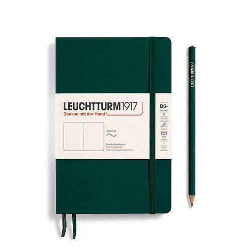 Leuchtturm 1917 Leuchtturm Softcover Paperback (B6+) Notebook, Forest Green, 123 p., plain