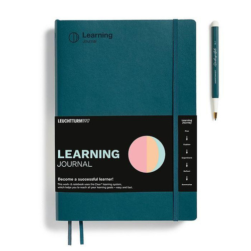 Leuchtturm 1917 Leuchtturm Learning Journal, Softcover, (Composition B5), Pacific Green, Learning Journal, (Composition B5), 100 gsm paper