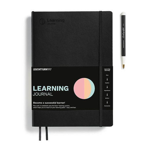 Leuchtturm 1917 Leuchtturm Learning Journal, Softcover, (Composition B5), Black, Learning Journal, (Composition B5), 100 gsm paper
