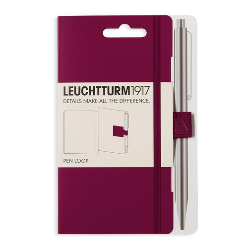 Leuchtturm 1917 Leuchtturm Notebook Accessory, Pen Loop, Port Red 