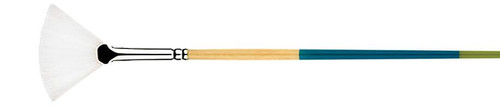 Princeton Artist Brush Company Princeton Brush Snap! Series 9850, Short Handle, White Taklon, Fan 4 