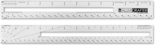  Alumicolor AlumiDrafter Architect Drafting Tool, 12", Silver 