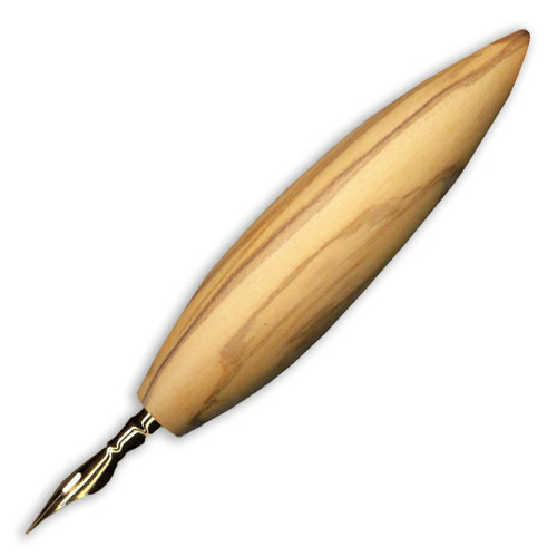  E+M Bullet Nib Straight Holder, Olive 