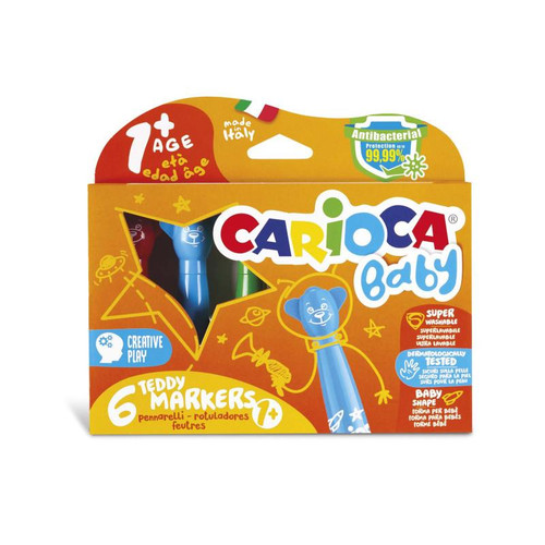 carioca Carioca Baby Teddy Marker Set, Superwashable, 6/pk 