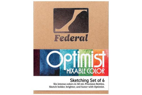 Federal Color Optimist Mixable Color Sketching Set of 6 x50mL 