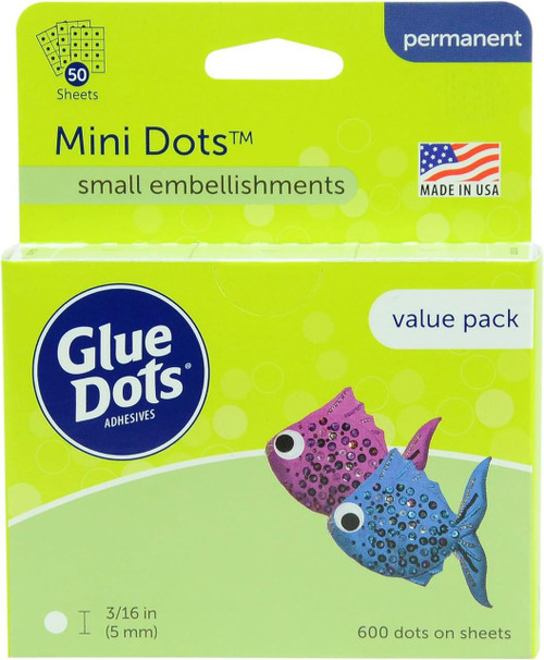  Glue Dots International Mini Glue Dots, 600/Pkg. 